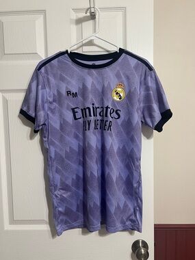 Real Madrid Lavender Soccer Jersey - Emirates